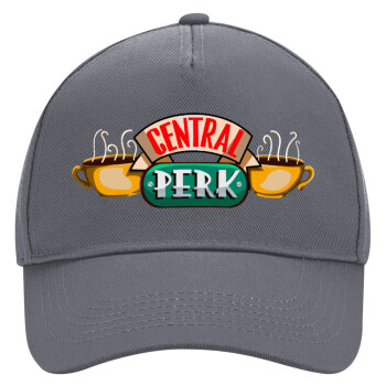 Central perk, Καπέλο Ενηλίκων Ultimate Γκρι, (100% ΒΑΜΒΑΚΕΡΟ DRILL, ΕΝΗΛΙΚΩΝ, UNISEX, ONE SIZE)