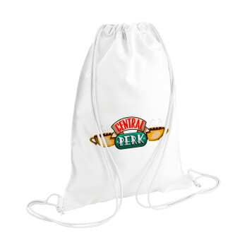 Central perk, Backpack pouch GYMBAG white (28x40cm)