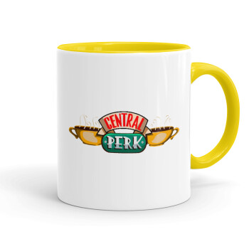 Central perk, Mug colored yellow, ceramic, 330ml