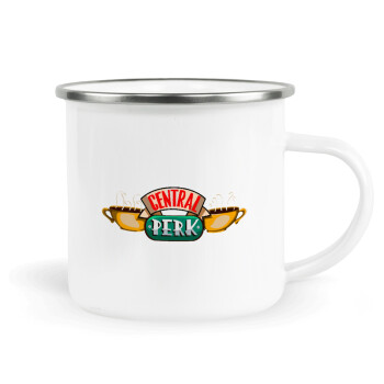 Central perk, Metallic enamel cup white 360ml