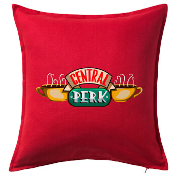 Central perk, Sofa cushion RED 50x50cm includes filling