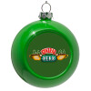 Green Christmas tree ornament bauble 8cm