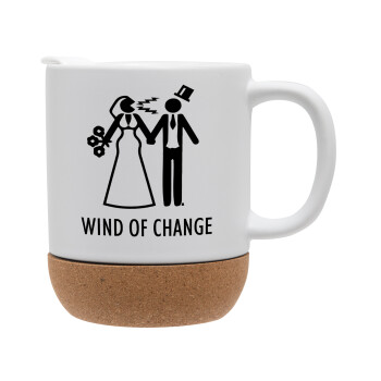 Couple Wind of Change, Ceramic coffee mug Cork (MAT), 330ml (1pcs)