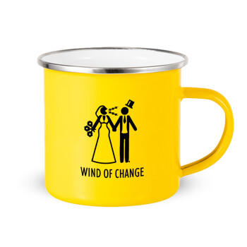 Couple Wind of Change, Yellow Enamel Metallic Cup 360ml