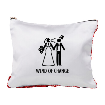 Couple Wind of Change, Red sequin cosmetic bag