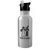 Metallic Silver with straw (600ml)