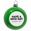 Green Christmas tree ornament bauble 8cm