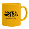 Ceramic coffee mug yellow