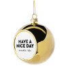 Golden Christmas tree ball ornament 8cm