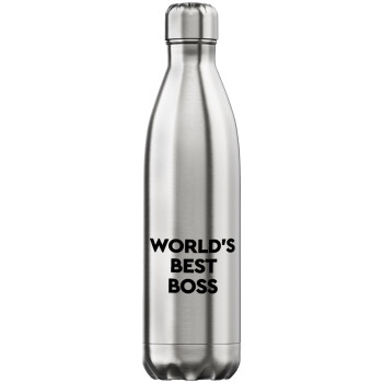 World's best boss, Inox (Stainless steel) hot metal mug, double wall, 750ml