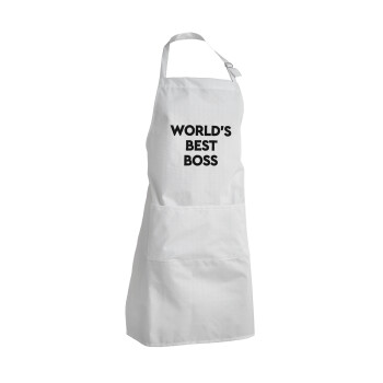 World's best boss, Adult Chef Apron (with sliders and 2 pockets)