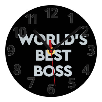 World's best boss, Ρολόι τοίχου γυάλινο (20cm)