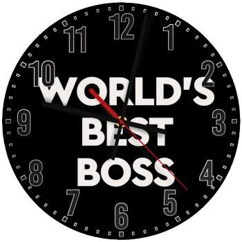 World's best boss, Ρολόι τοίχου ξύλινο (30cm)