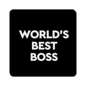 World's best boss, Τετράγωνο μαγνητάκι ξύλινο 9x9cm