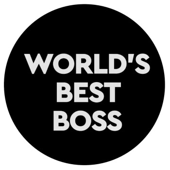 World's best boss, Mousepad Round 20cm