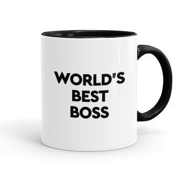 World's best boss, Mug colored black, ceramic, 330ml