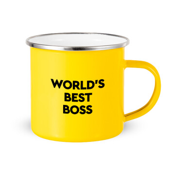 World's best boss, Κούπα Μεταλλική εμαγιέ Κίτρινη 360ml