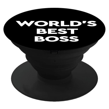 World's best boss, Phone Holders Stand  Black Hand-held Mobile Phone Holder