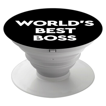 World's best boss, Phone Holders Stand  White Hand-held Mobile Phone Holder