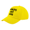 Child's Baseball Cap, 100% Cotton Twill, Yellow (COTTON, CHILD, UNISEX, ONE SIZE)