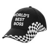 Adult Ultimate BLACK RACING Cap, (100% COTTON DRILL, ADULT, UNISEX, ONE SIZE)