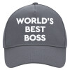 Ultimate Adult Hat Grey, (100% COTTON DRILL, ADULT, UNISEX, ONE SIZE)