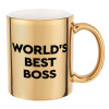 Mug ceramic, gold mirror, 330ml