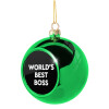 Green Christmas tree ornament ball 8cm