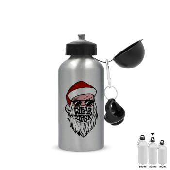 Santa wear mask, Metallic water jug, Silver, aluminum 500ml
