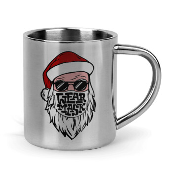 Santa wear mask, Mug Stainless steel double wall 300ml