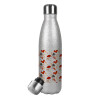 Metallic Glitter Silver Thermos Flask (Stainless steel), double-walled, 500ml