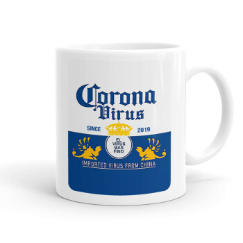 Corona virus, Ceramic coffee mug, 330ml (1pcs)