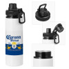 Metal water bottle with safety cap, aluminum 850ml