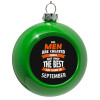 Green Christmas tree ornament bauble 8cm