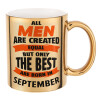 Mug ceramic, gold mirror, 330ml