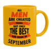 Ceramic coffee mug yellow, 330ml