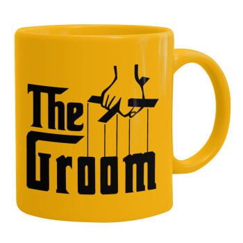 The Groom, Ceramic coffee mug yellow, 330ml