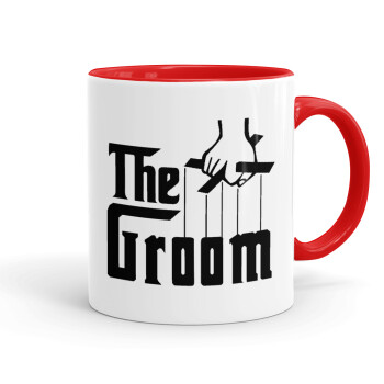 The Groom, Mug colored red, ceramic, 330ml