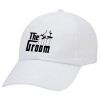 Adult Baseball Cap White 5-panel (POLYESTER, ADULT, UNISEX, ONE SIZE)