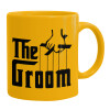 Ceramic coffee mug yellow, 330ml