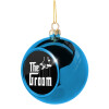 Blue Christmas tree ball ornament 8cm