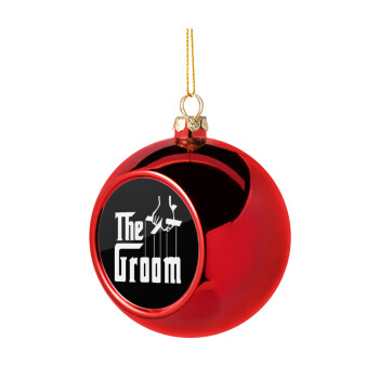 The Groom, Christmas tree ball Red 8cm