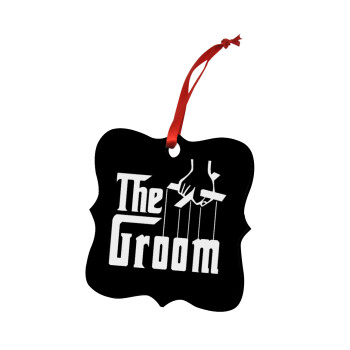 The Groom, Christmas ornament polygon wooden 7.5cm