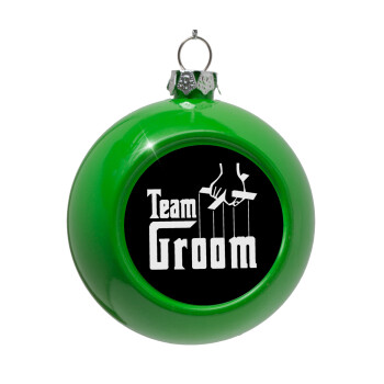 Team Groom, Στολίδι Χριστουγεννιάτικη μπάλα δένδρου Πράσινο 8cm