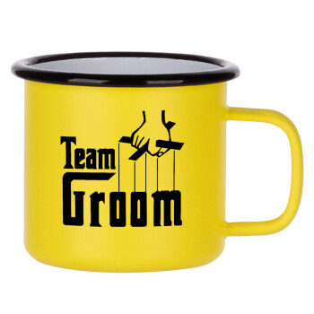 Team Groom, Metallic enamel MATT Yellow cup 360ml