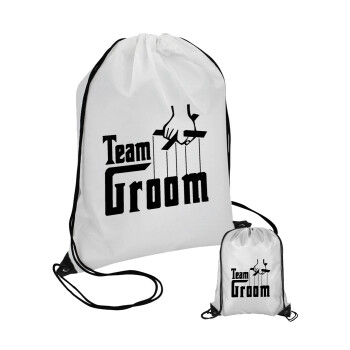 Team Groom, Pouch bag with black cords (1 piece)