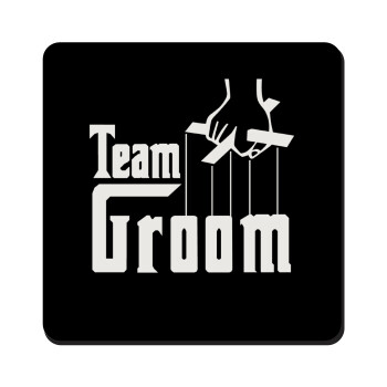 Team Groom, Τετράγωνο μαγνητάκι ξύλινο 9x9cm