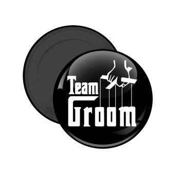 Team Groom, Μαγνητάκι ψυγείου στρογγυλό διάστασης 5cm