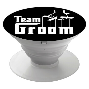 Team Groom, Phone Holders Stand  White Hand-held Mobile Phone Holder