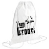 Backpack pouch GYMBAG white (28x40cm)